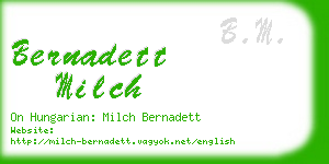 bernadett milch business card